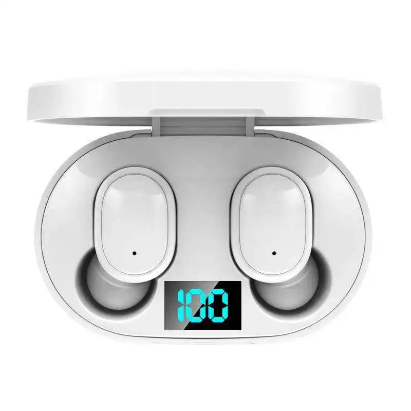 E6S Digital Display Wireless Earphones Noise Canceling Waterproof Earbuds in-Ear Stereo Sport Headphone with Charging Case Box