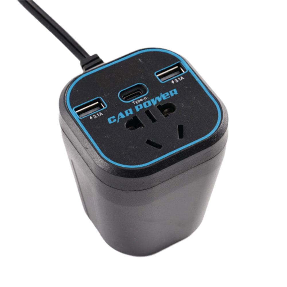 Car Power Inverter 12V/24V TO 110V 220V Converter Type-C Multi-function Charger Socket 3.1A Fast Charger Car Power Converter