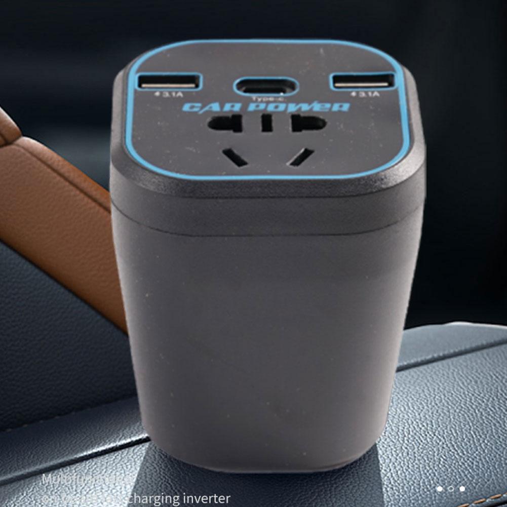 Car Power Inverter 12V/24V TO 110V 220V Converter Type-C Multi-function Charger Socket 3.1A Fast Charger Car Power Converter