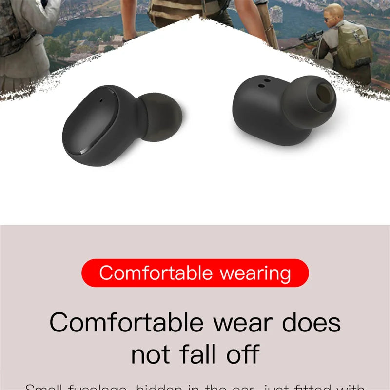 E6S Digital Display Wireless Earphones Noise Canceling Waterproof Earbuds in-Ear Stereo Sport Headphone with Charging Case Box