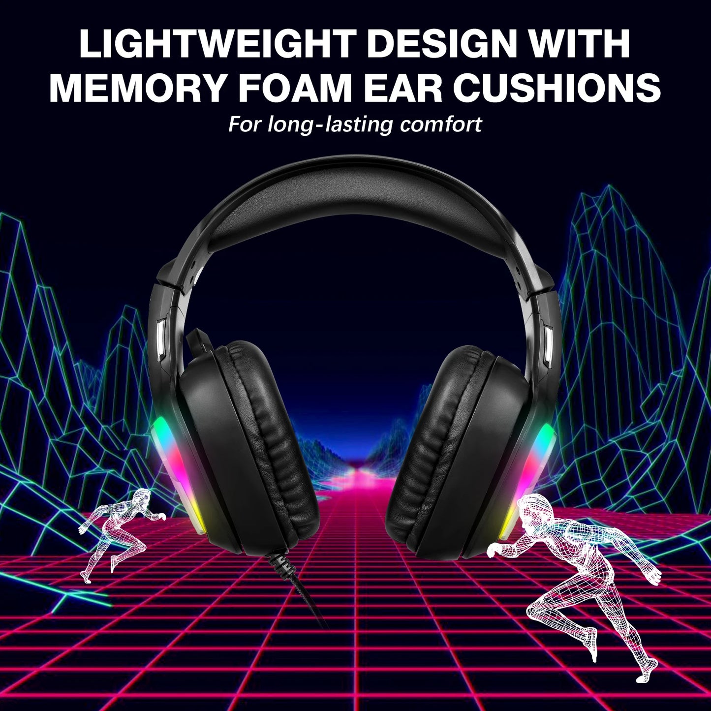 Headphones 3.5mm Wired Gaming Headset Earphones Music For PS4 Play Station 4 Game PC Chat Computer With Microphone