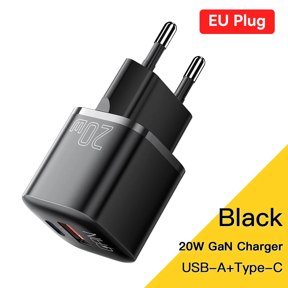 Essager 20W GaN PD USB C Charger for iPhone 14 13 12 11 Pro Max Phone QC 3.0 PD 3.0 USB Type C Fast Charging for Xiaomi pocoiPad