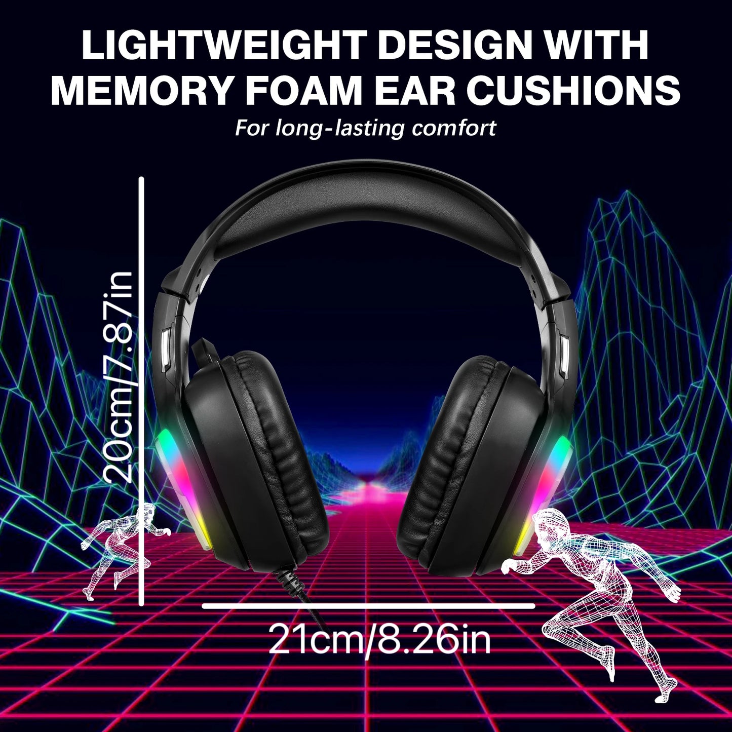 Headphones 3.5mm Wired Gaming Headset Earphones Music For PS4 Play Station 4 Game PC Chat Computer With Microphone