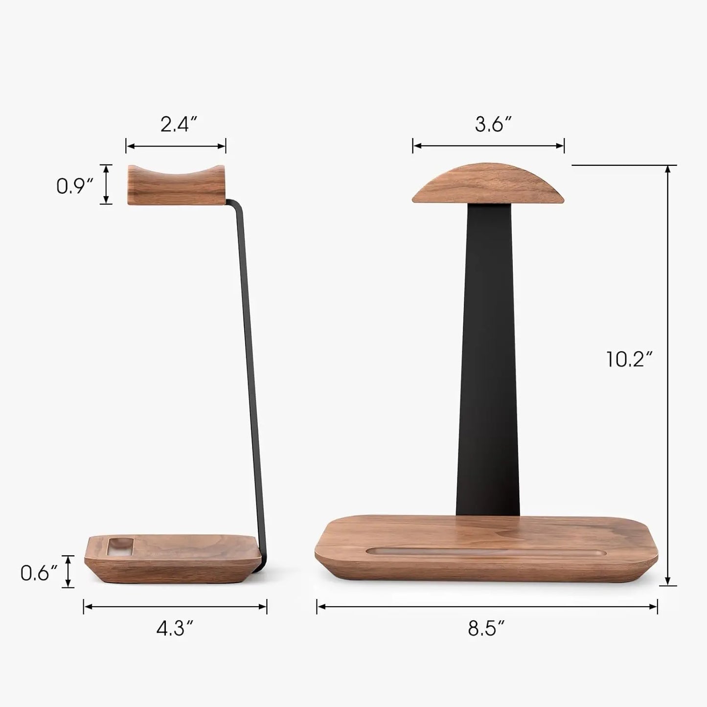Headphone Stand, Wood Headset Stand for Desk, Universal Headphone Holder with Storage Base for Gaming, Airpod max, Bose,Razer