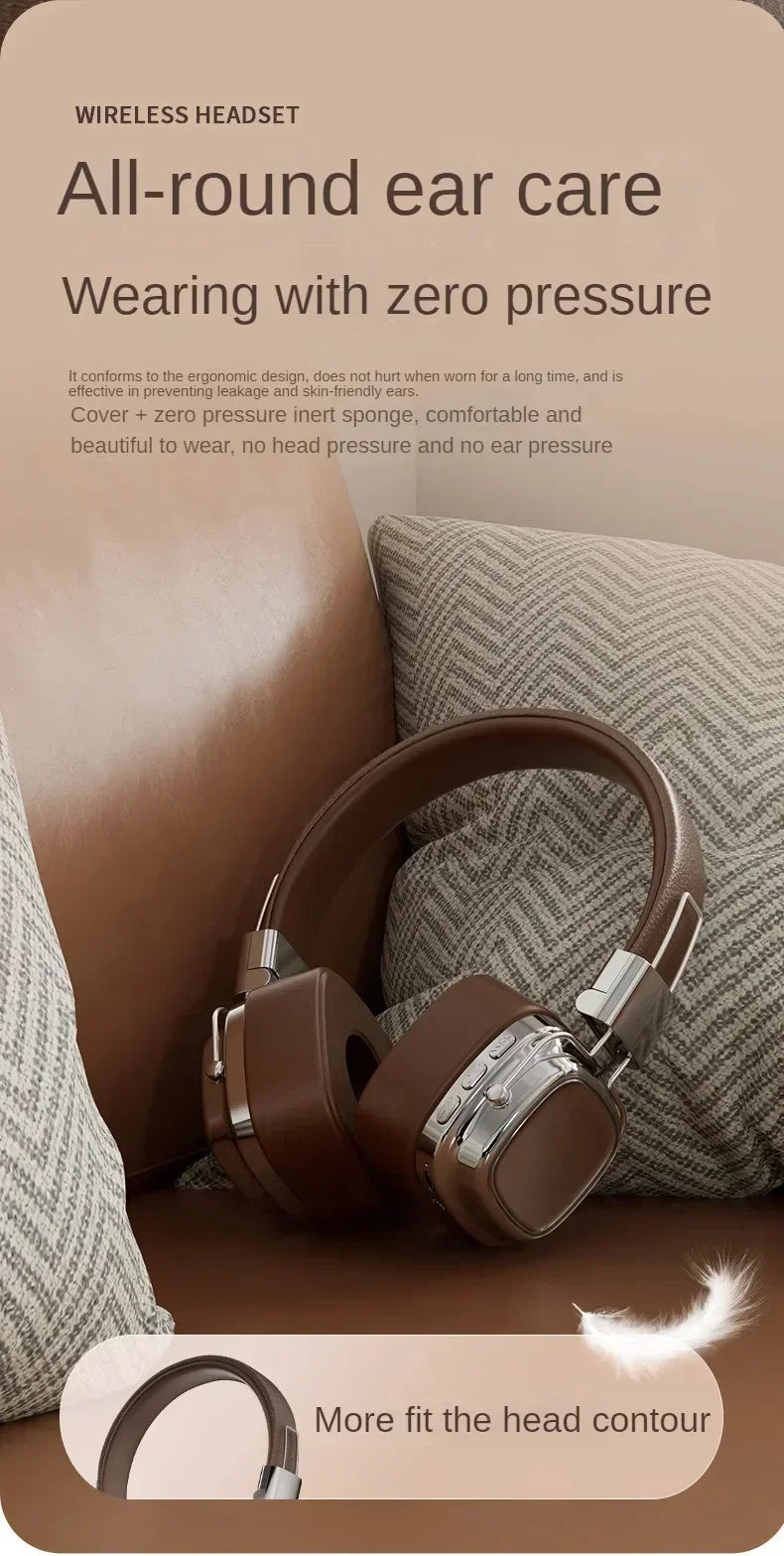 2025 New 5.3 Foldable Wireless Bluetooth Headsets Headset Gamer Choice Retro Over Ear Headphones DJ Stereo Sounds Bluetooth