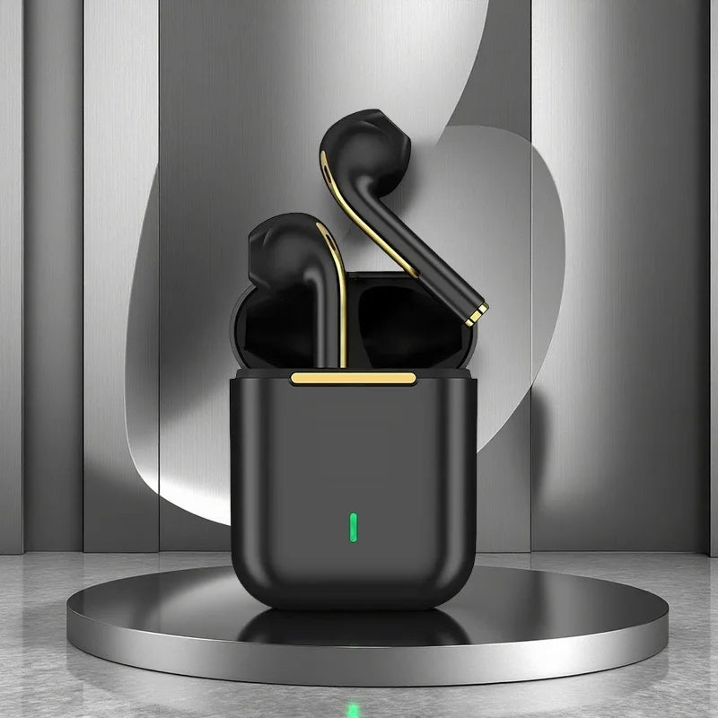 J18 5.3 Earbuds Bluetooth Earphone, Dul-Channel with USB-C Charging Case HiFi Stereo, Sound in-Ear Earphones,