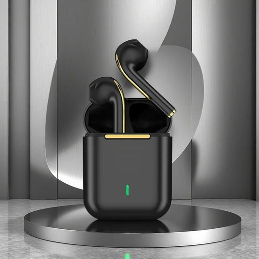 J18 5.3 Earbuds Bluetooth Earphone, Dul-Channel with USB-C Charging Case HiFi Stereo, Sound in-Ear Earphones,