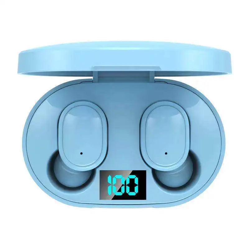 E6S Digital Display Wireless Earphones Noise Canceling Waterproof Earbuds in-Ear Stereo Sport Headphone with Charging Case Box