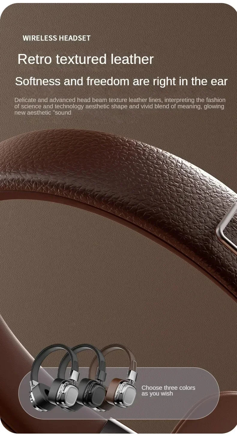 2025 New 5.3 Foldable Wireless Bluetooth Headsets Headset Gamer Choice Retro Over Ear Headphones DJ Stereo Sounds Bluetooth