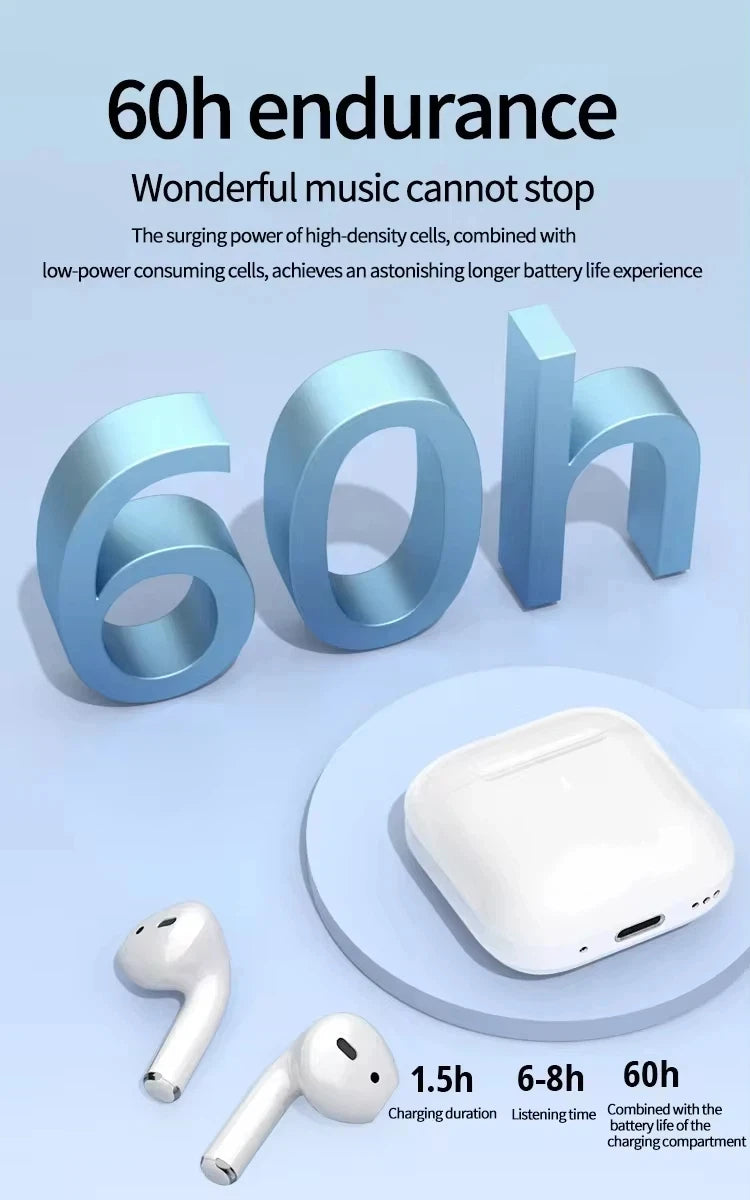 Wireless Bluetooth Earphone True Buds5 HIFI Stereo Sound Bluetooth5.3 Headphone Sport Earbuds With Mic For Android iOS Universal