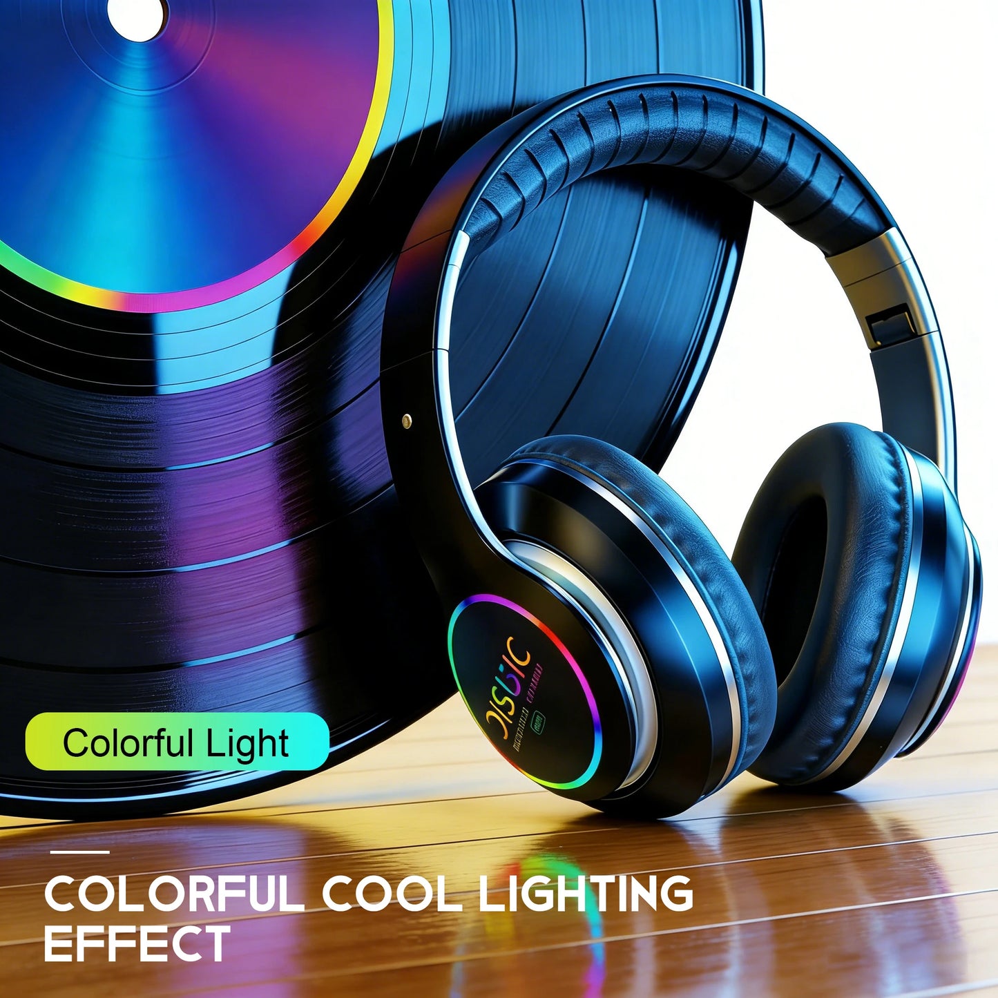Wireless Bluetooth 5.0 Headphone With Microphone On-Ear Headset Stereo Sound Earphones Sports Office Foldable Headphones Game