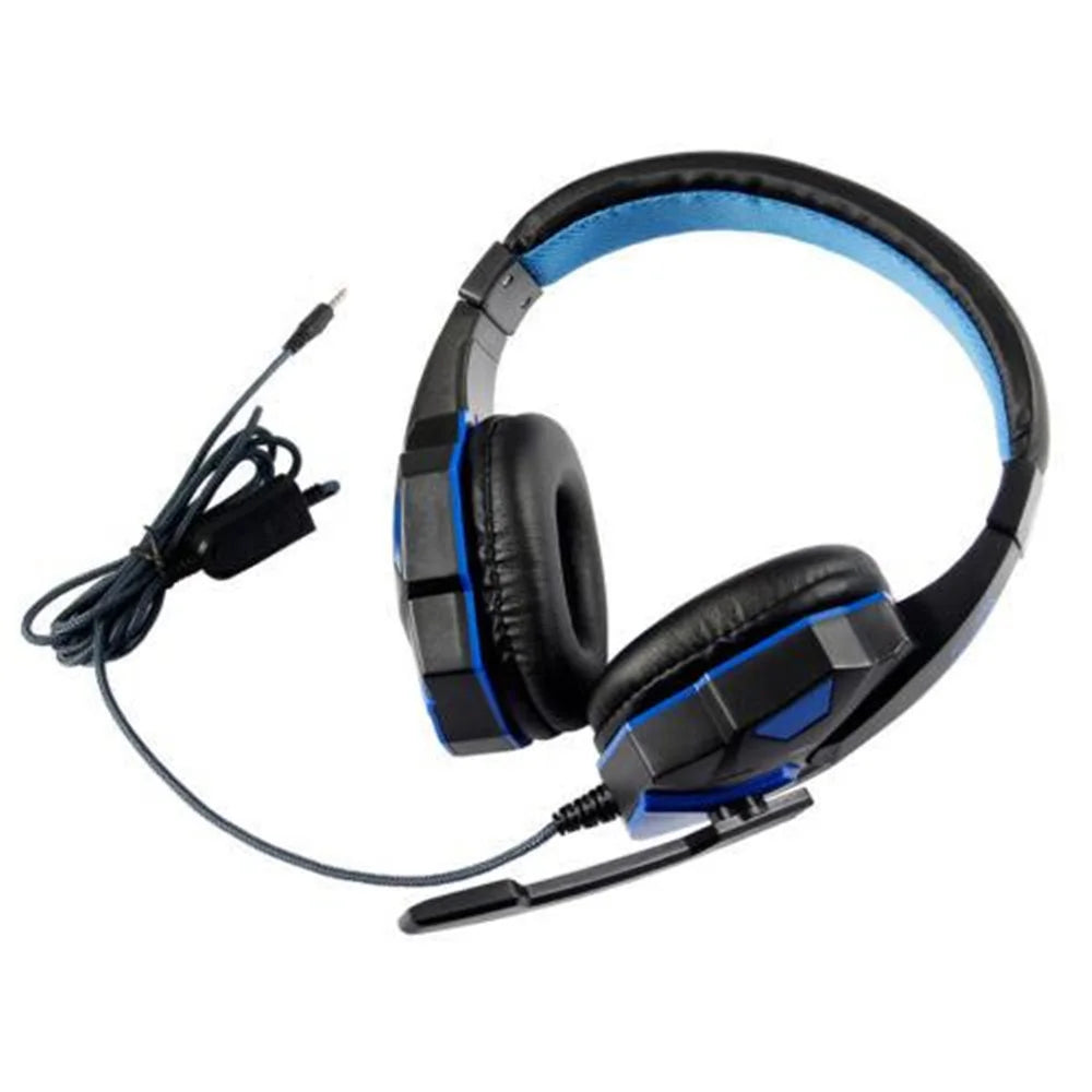Headphone 3.5mm Wired Gaming Headset Earphones Music For Computer With Mic Headset Stereo Svirtual Surround Bass LED Light Gamer