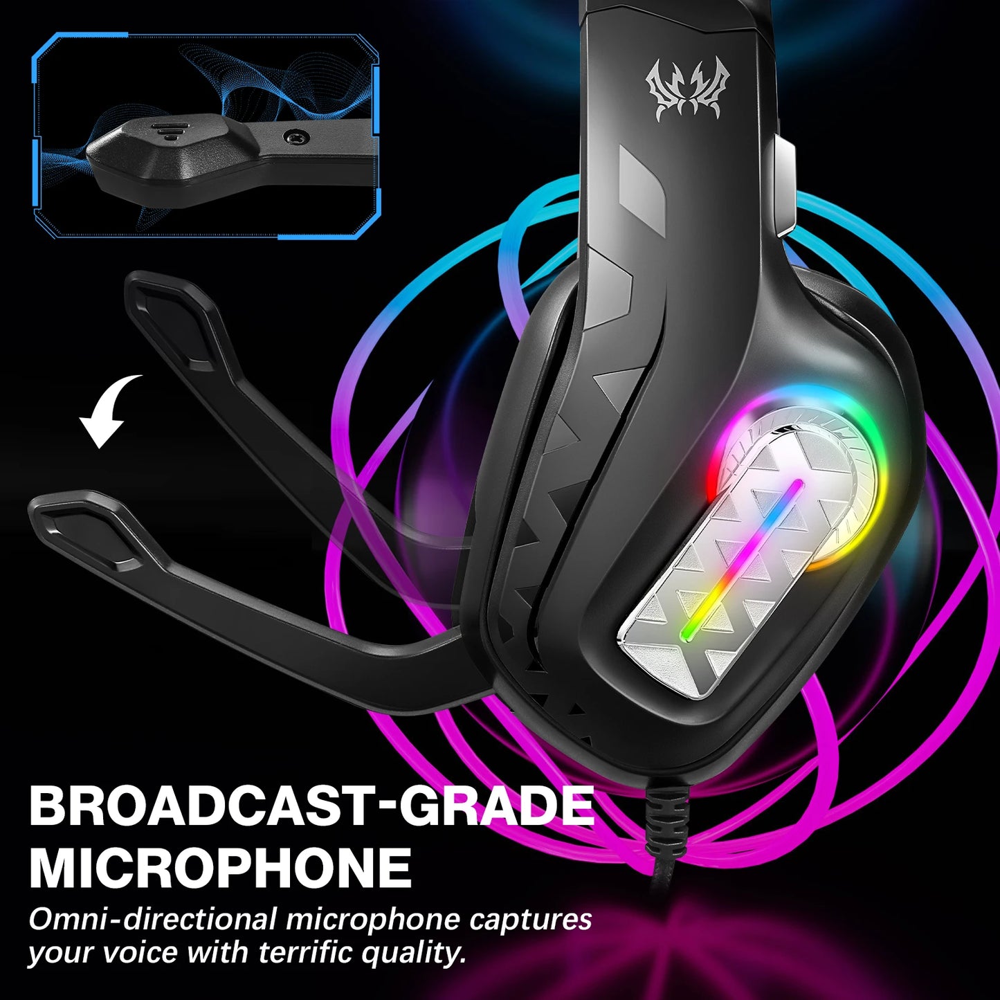 Headphones 3.5mm Wired Gaming Headset Earphones Music For PS4 Play Station 4 Game PC Chat Computer With Microphone