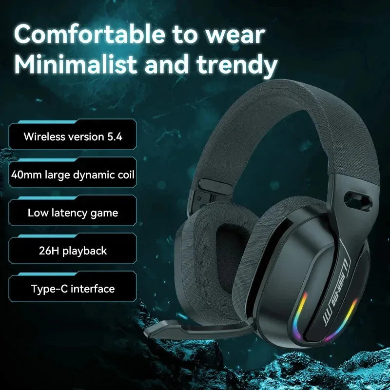 Wireless Bluetooth headphones.B500 Built-in microphone, foldable and lightweight headphones with powerful bass.