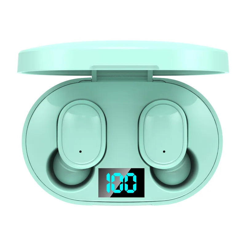 E6S Digital Display Wireless Earphones Noise Canceling Waterproof Earbuds in-Ear Stereo Sport Headphone with Charging Case Box